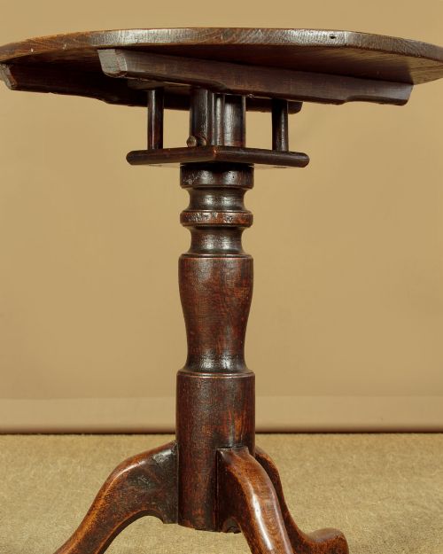 18THC VERNACULAR OAK TRIPOD TABLE C1760 - ADDITIONAL PHOTO 5