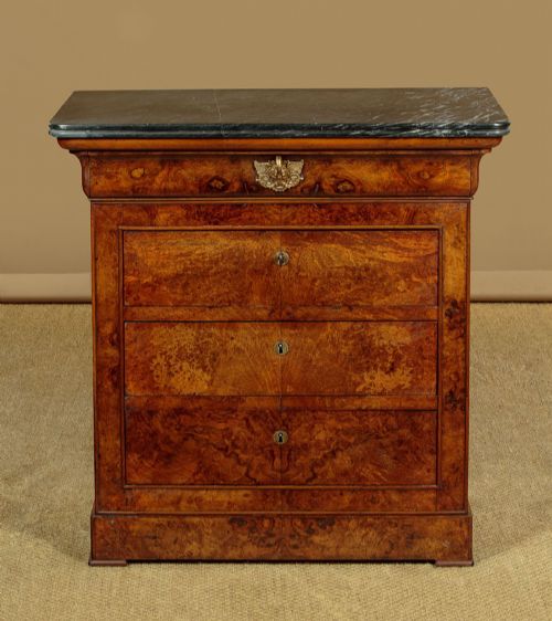 Small Burr Walnut Commode C.1840