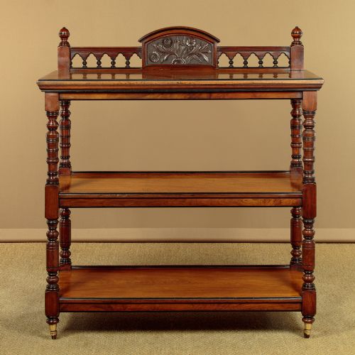 AESTHETIC MOVEMENT WALNUT BUFFET C1880 - ADDITIONAL PHOTO 2