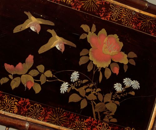 SMALL AESTHETIC MOVEMENT BAMBOO HALL STAND C1890 - ADDITIONAL PHOTO 6