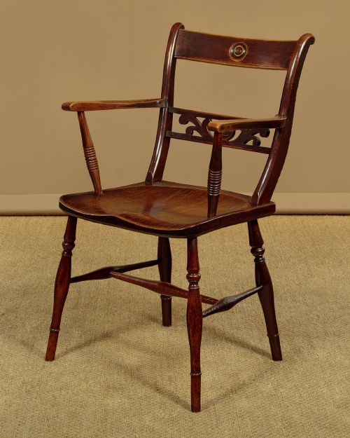 OXFORD BAR BACK WINDSOR ARMCHAIR C1860