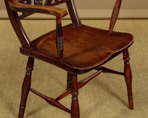 OXFORD BAR BACK WINDSOR ARMCHAIR C1860 - ADDITIONAL PHOTO 8