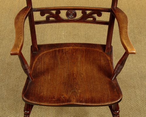 OXFORD BAR BACK WINDSOR ARMCHAIR C1860 - ADDITIONAL PHOTO 9