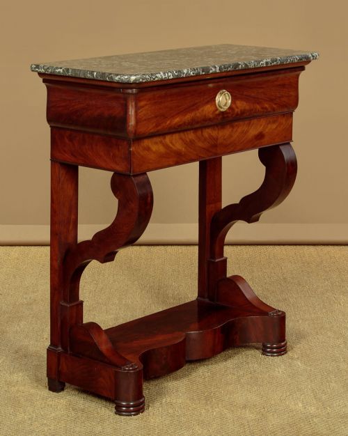 Mahogany & Marble Top Console Table C.1840