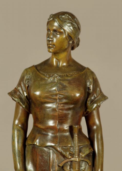 SPELTER FIGURE OF A WOMAN 'DIGNITE' BY CHARLES PERRON C1910 - ADDITIONAL PHOTO 8