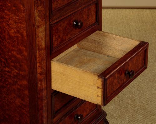 PAIR OF ROSEWOOD AMBOYNA BEDSIDE DRAWER PEDESTALS C1890 - ADDITIONAL PHOTO 6