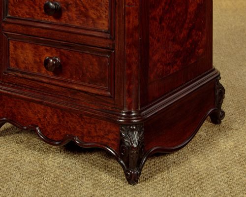 PAIR OF ROSEWOOD AMBOYNA BEDSIDE DRAWER PEDESTALS C1890 - ADDITIONAL PHOTO 8