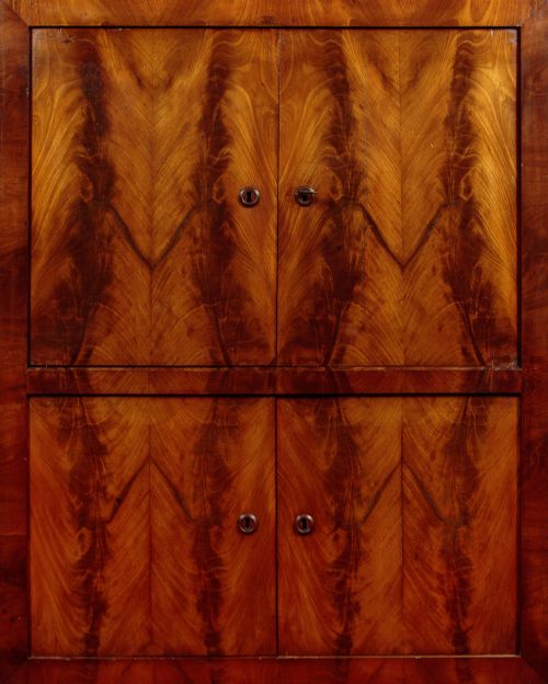 LOUIS PHILIPPE FLAME MAHOGANY CUPBOARD C1830 - ADDITIONAL PHOTO 9