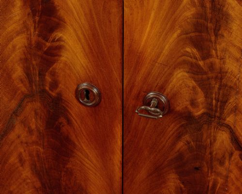 LOUIS PHILIPPE FLAME MAHOGANY CUPBOARD C1830 - ADDITIONAL PHOTO 10