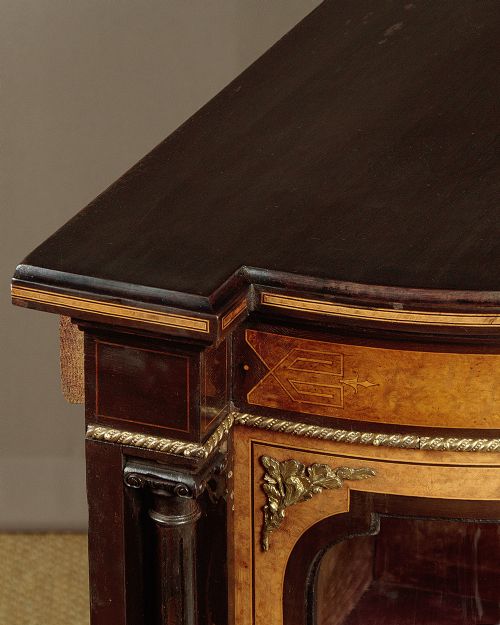 BURR WALNUT EBONIZED CREDENZA C1880 - ADDITIONAL PHOTO 5