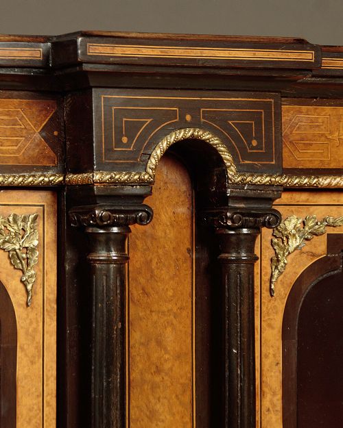 BURR WALNUT EBONIZED CREDENZA C1880 - ADDITIONAL PHOTO 8