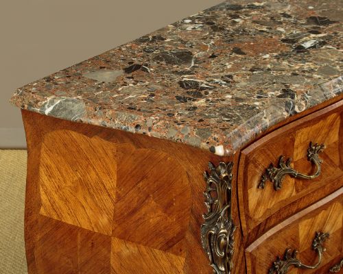 LOUIS XV STYLE BOMBE COMMODE C1930 - ADDITIONAL PHOTO 5