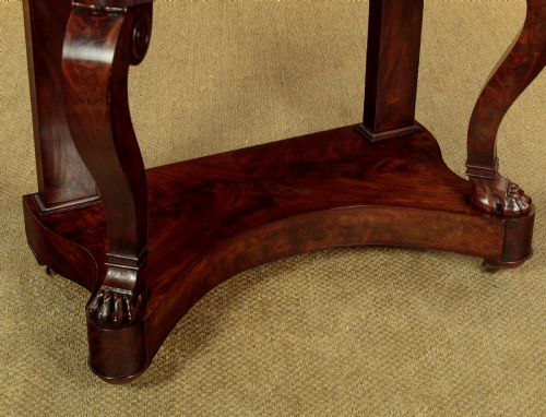 MAHOGANY MARBLE TOP DRESSING TABLE C1850 - ADDITIONAL PHOTO 11