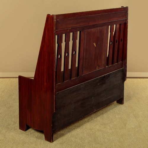 ARTS CRAFTS BOX SETTLE BY JAMES SHOOLBRED CO C1900 - ADDITIONAL PHOTO 10