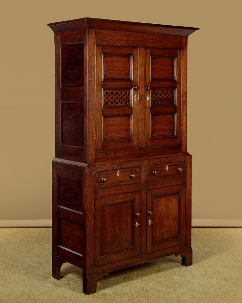 WELSH OAK BREAD CHEESE CUPBOARD C1820