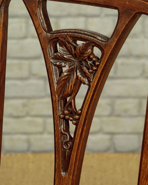 SET OF SIX ART NOUVEAU DINING CHAIRS C1900 - ADDITIONAL PHOTO 6