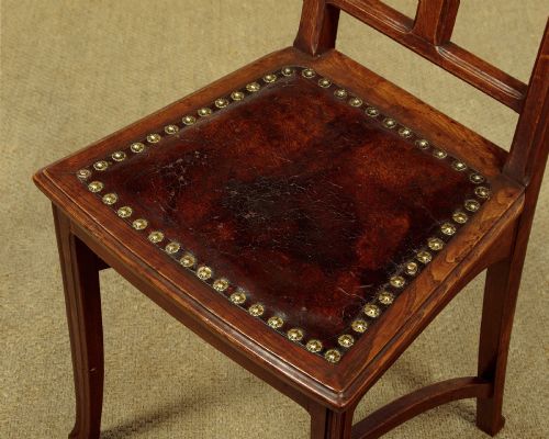 SET OF SIX ART NOUVEAU DINING CHAIRS C1900 - ADDITIONAL PHOTO 7