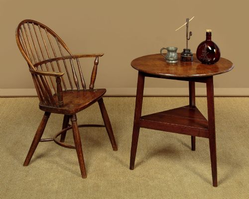POLLARD OAK TOP CRICKET TABLE C1850 - ADDITIONAL PHOTO 1