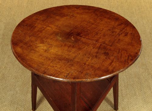 POLLARD OAK TOP CRICKET TABLE C1850 - ADDITIONAL PHOTO 2