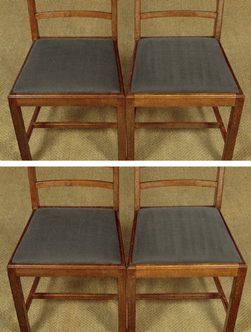 SET OF FOUR HEALS LIMED OAK DINING CHAIRS C1930 - ADDITIONAL PHOTO 6