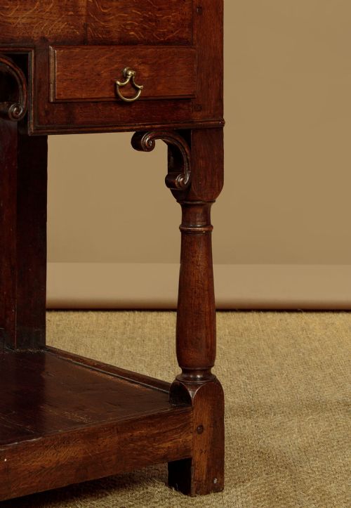 EXCEPTIONAL GEORGE III POTBOARD DRESSER BASE C1800 - ADDITIONAL PHOTO 14