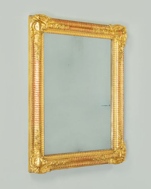 FRENCH GILTWOOD WALL MIRROR C1890 - ADDITIONAL PHOTO 1