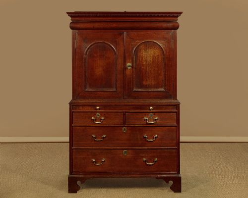 18THC OAK CABINET ON CHEST C1720 - ADDITIONAL PHOTO 2