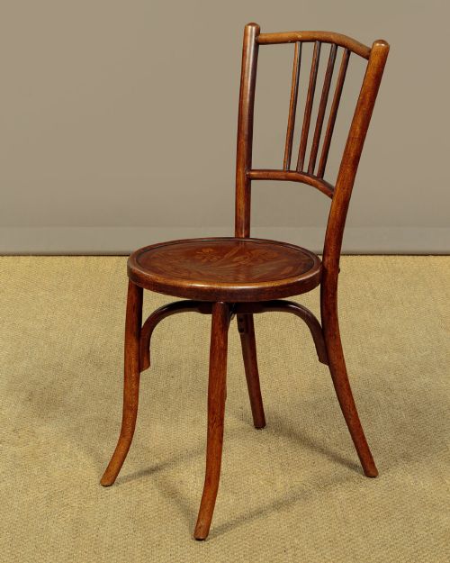 SET OF FOUR BENTWOOD BISTRO DINING CHAIRS BY CODINA C1900 - ADDITIONAL PHOTO 1