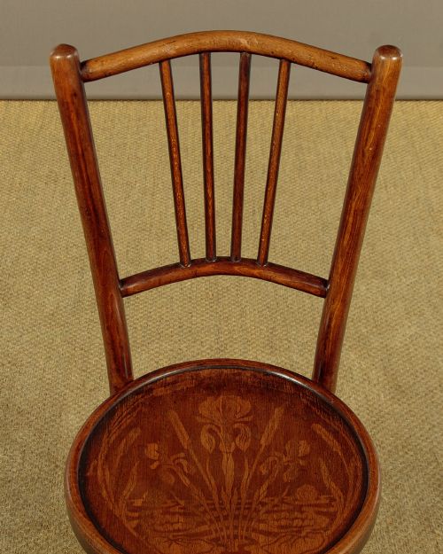 SET OF FOUR BENTWOOD BISTRO DINING CHAIRS BY CODINA C1900 - ADDITIONAL PHOTO 5