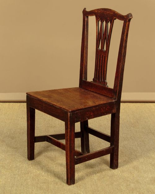 SET OF 6 COUNTRY CHIPPENDALE DINING CHAIRS C1800 - ADDITIONAL PHOTO 1