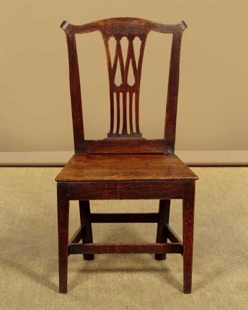 SET OF 6 COUNTRY CHIPPENDALE DINING CHAIRS C1800 - ADDITIONAL PHOTO 2