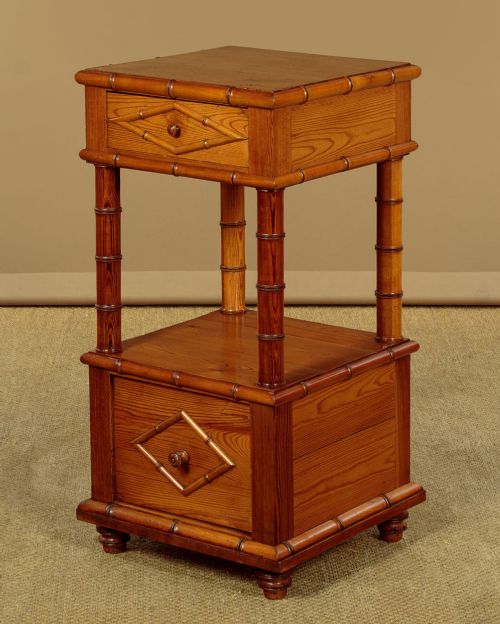 Faux Bamboo Bedside Cabinet c.1890
