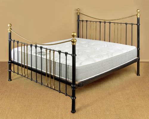 King Size Brass & Iron Double Bed C.1890