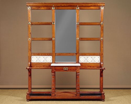 Large Pine Hallstand C.1880