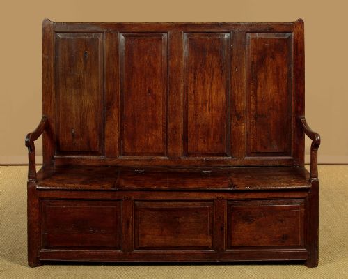 Welsh Oak Box Settle C.1740