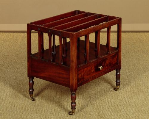 Mahogany Canterbury or Magazine Tidy C.1830