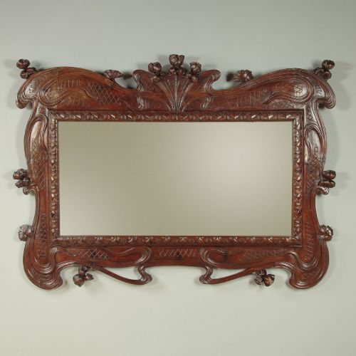 Art Nouveau Carved Frame Mirror C.1900