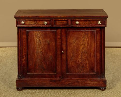 Flame Mahogany Chiffonier Side Cabinet C.1870