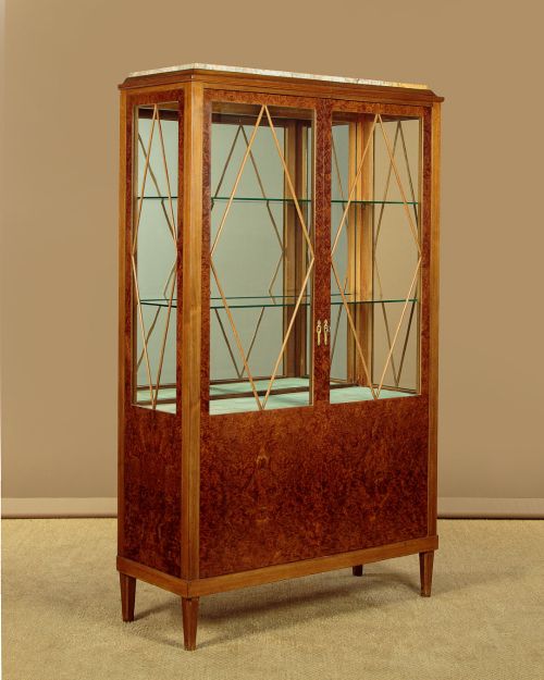 Amboyna Art Deco Display Cabinet C.1930