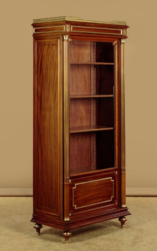 Narrow Brass Mounted Bookcase C.1910