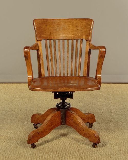 Oak Revolving Desk Chair C.1910