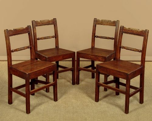 Set of Four Welsh Cottage Dining Chairs c.1850