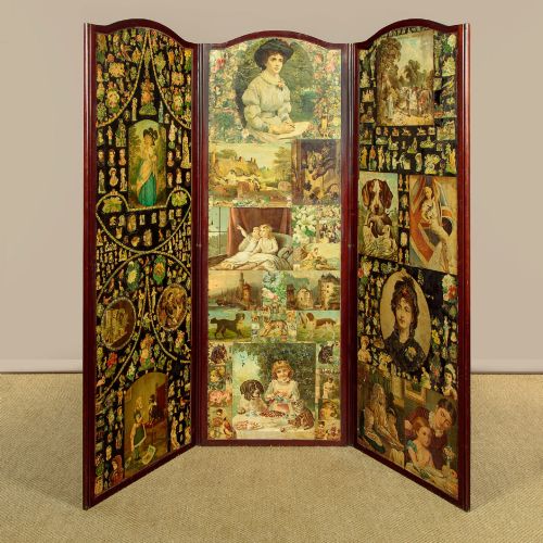 Scrap Work Folding Screen C.1890