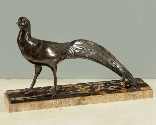 Sculpture of a Pheasant Signed M.font C.1930