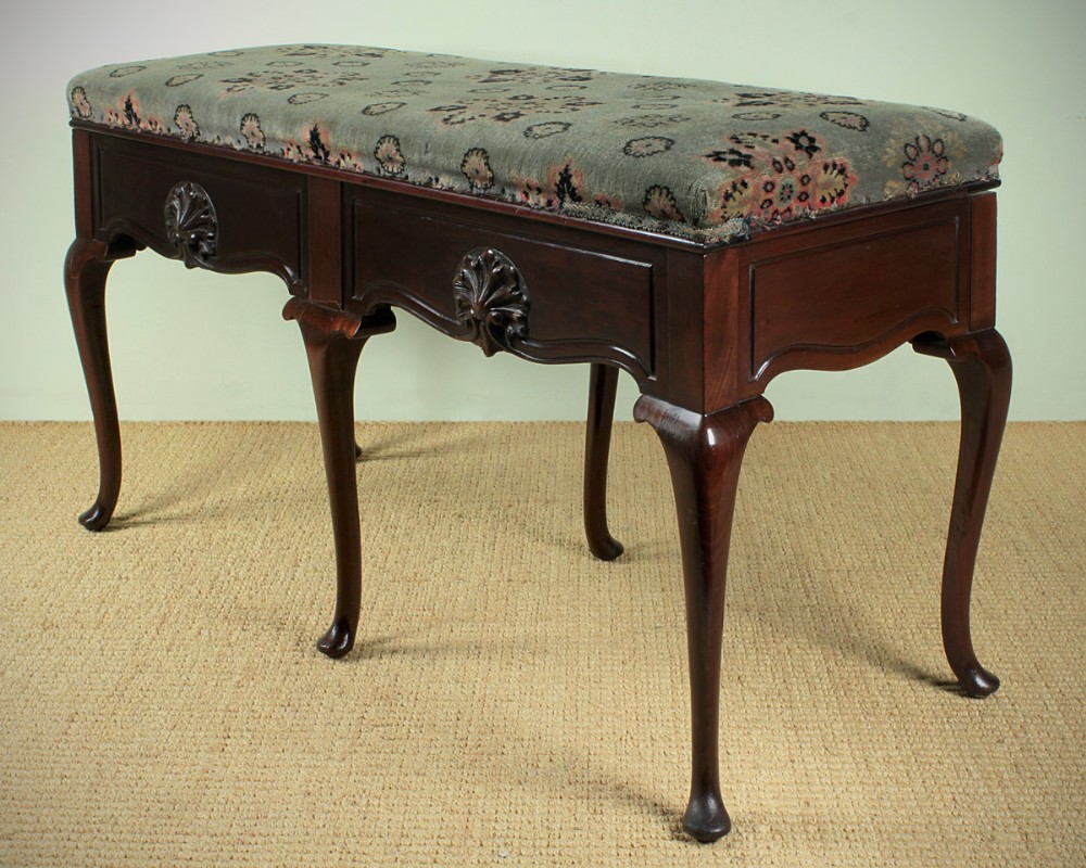 Mahogany Duet Piano Stool c.1910.