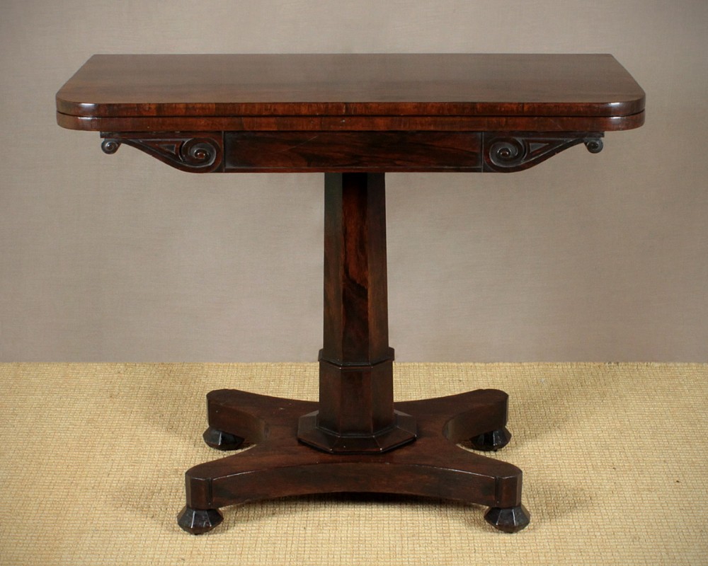 Rosewood Fold Over Card Table