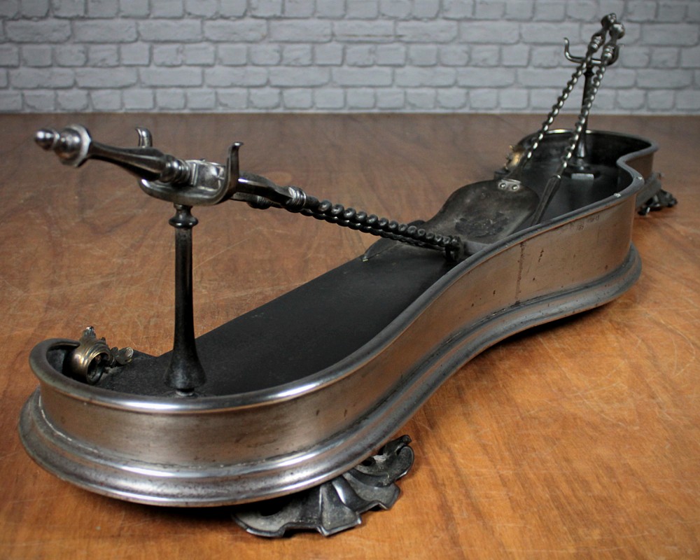 Burnished Steel Fender & Fire Irons 1860. 