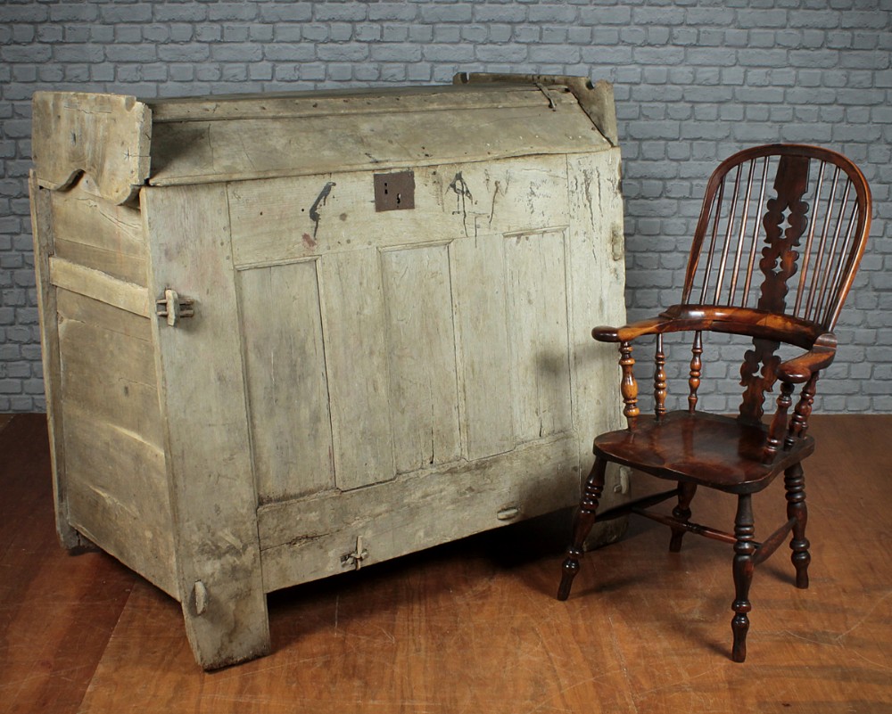 Untouched 17th.c. Welsh Meal Chest.