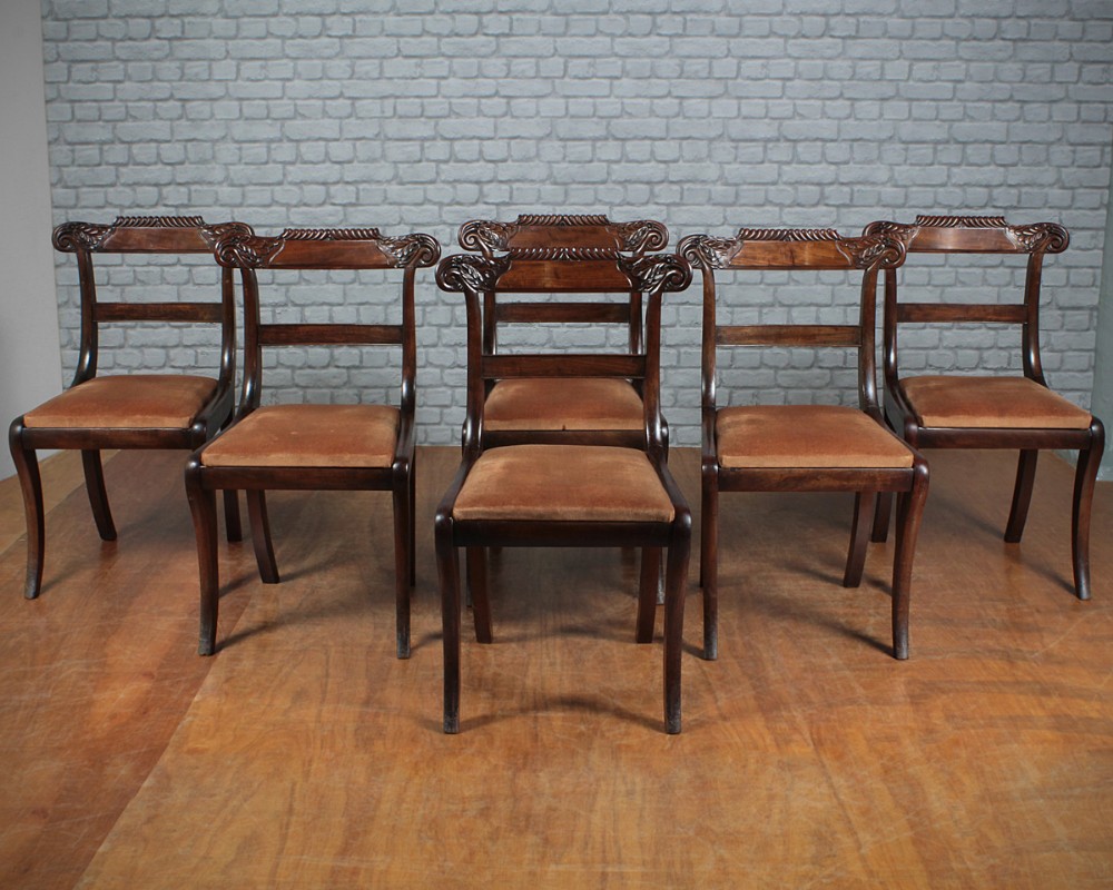 Six Mahogany Dining Chairs c.1830.