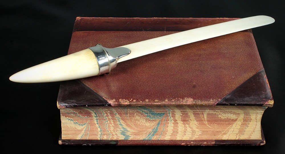 Silver Mounted Ivory Page Turner c.1906.